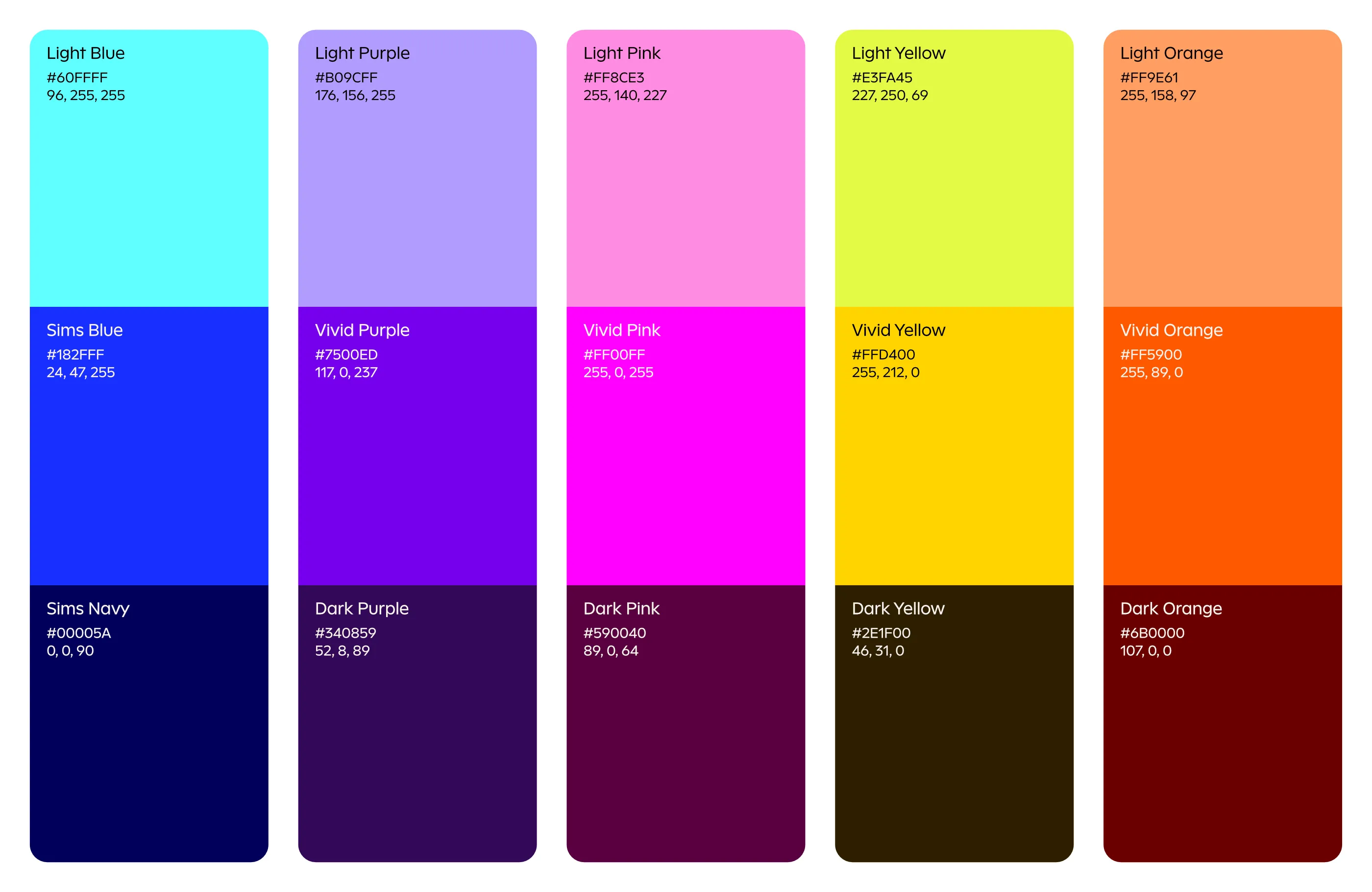 The Sims secondary color scheme.