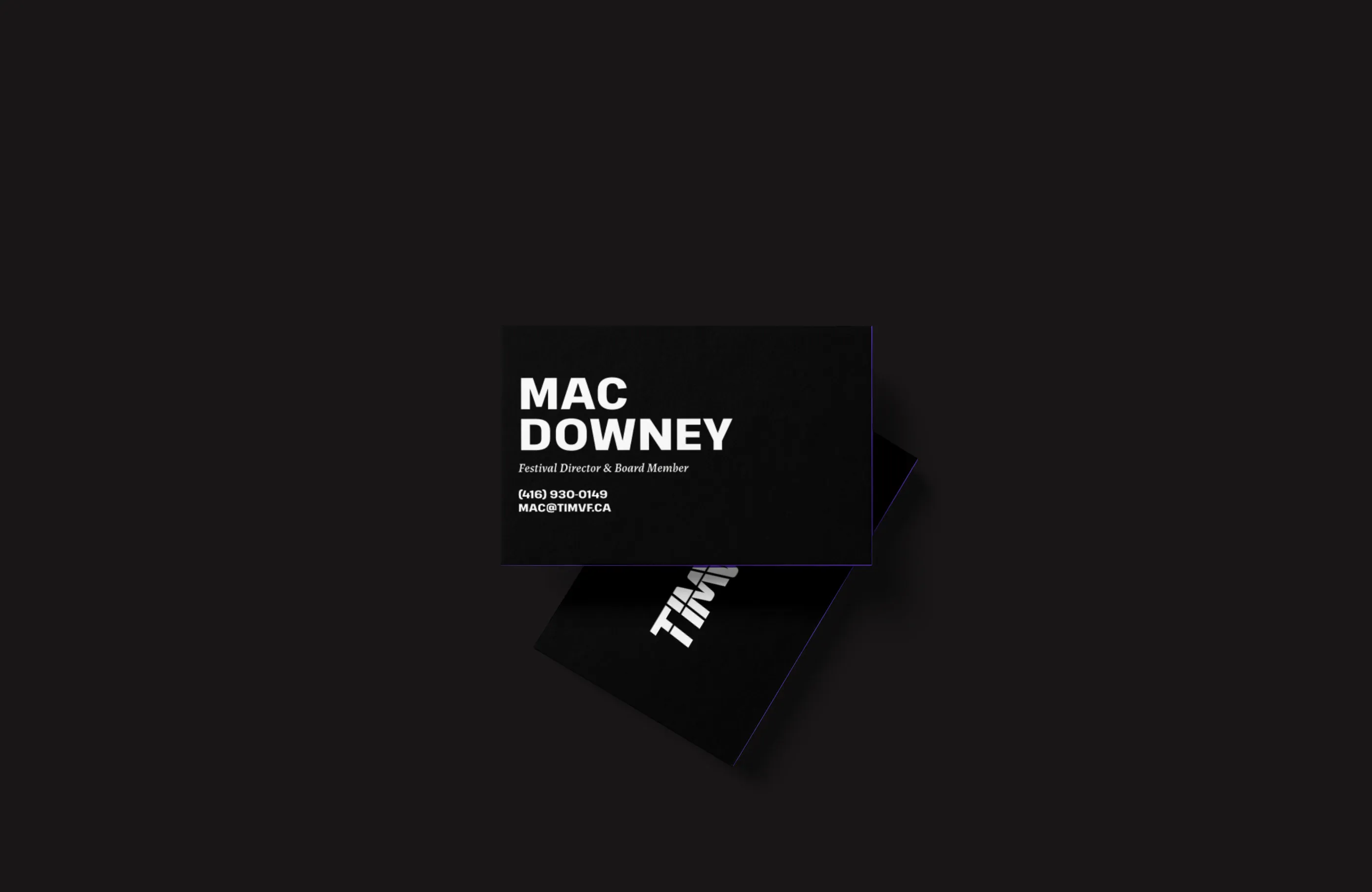 TIMVF business cards.